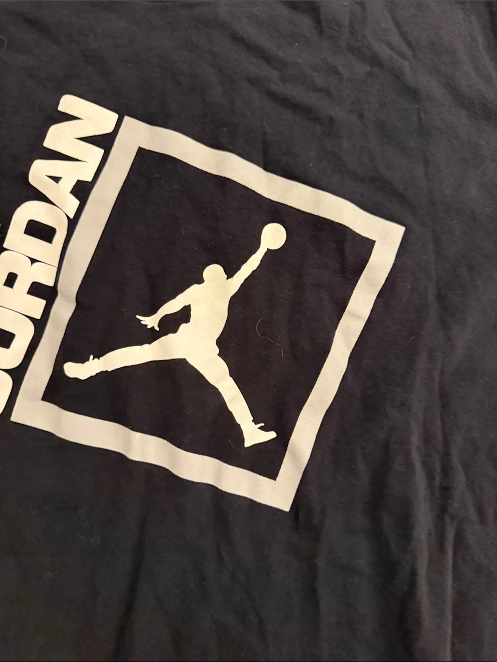 Jordan Black Short Sleeve Tee with White Jumpman Graphic xxl